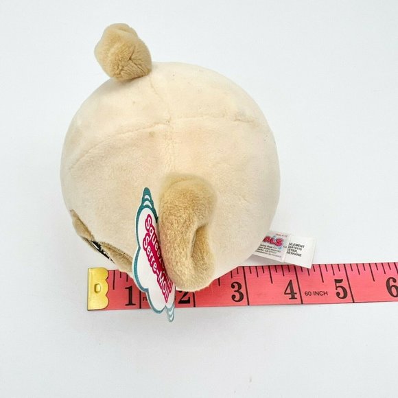 Squeezamals Dan the Dog Brown Puppy Plush Pink Cheeks 4" Stuffed Animal - Picture 9 of 9